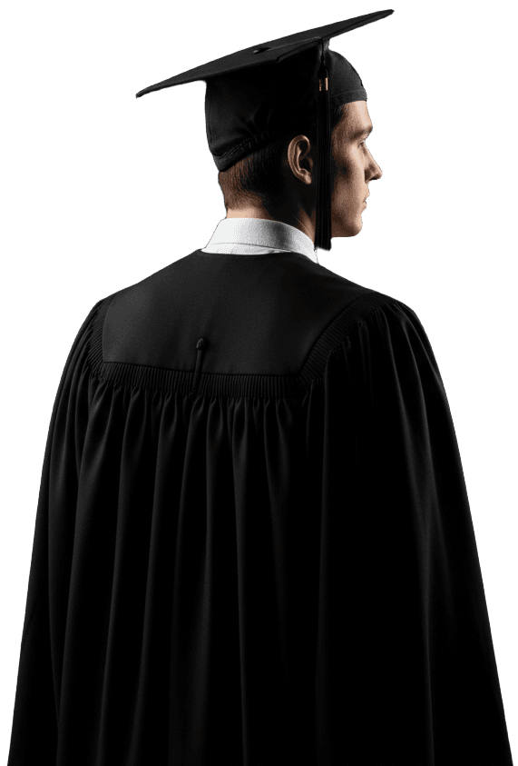 Graduate student celebrating